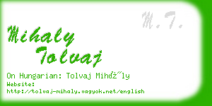 mihaly tolvaj business card